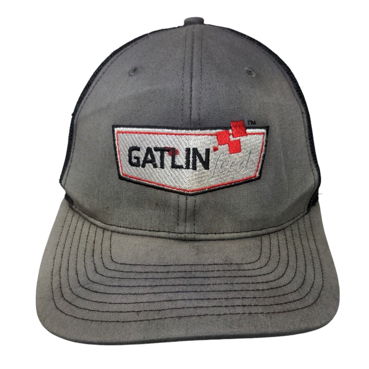 Gatlin Feed Snapback Mesh Back Trucker Hat Gray One Size Richardson