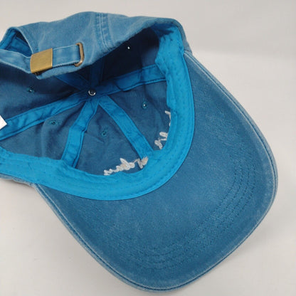 Bad Hair Day Slideback Hat Blue OSFA Adjustable Embroidered Vented Holes Cotton