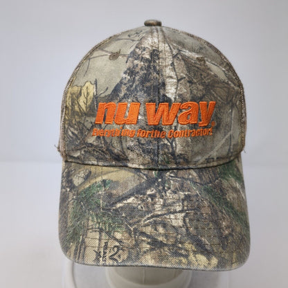 Nu Way Everything For The Contractor Strapback Trucker Hat Camo OS Mesh Back OC