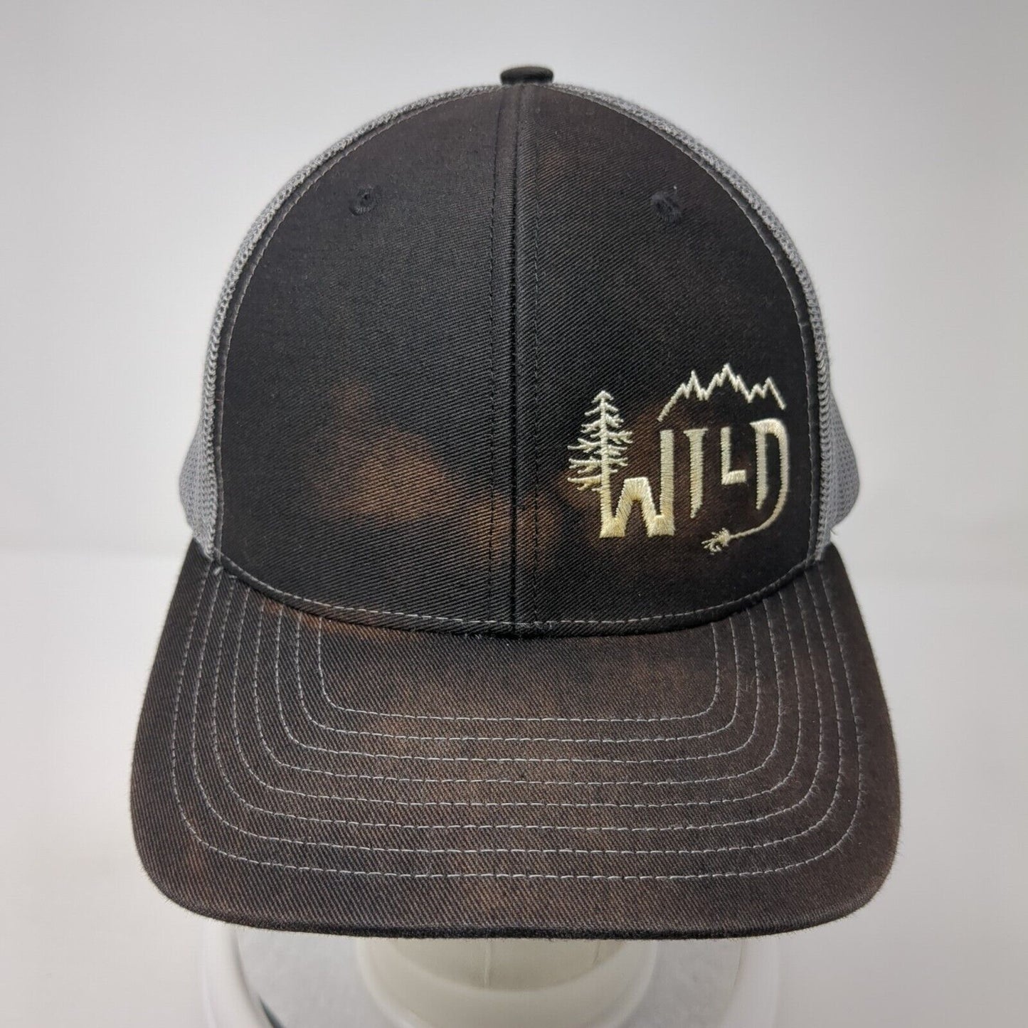 Wild Snapback 112 Trucker Hat Black One Size Adjustable Mesh Back Richardson
