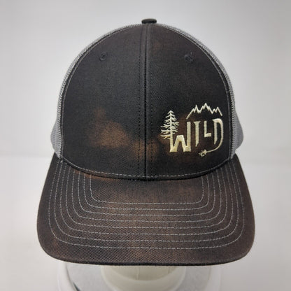 Wild Snapback 112 Trucker Hat Black One Size Adjustable Mesh Back Richardson