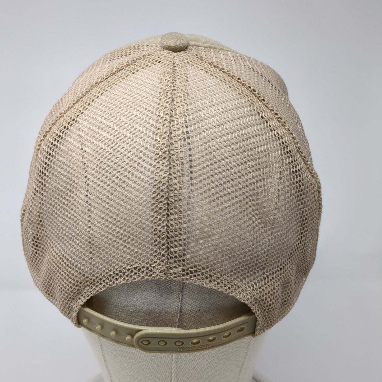 Branson Snapback Rope Trucker Hat Tan One Size Adjustable Mesh Back