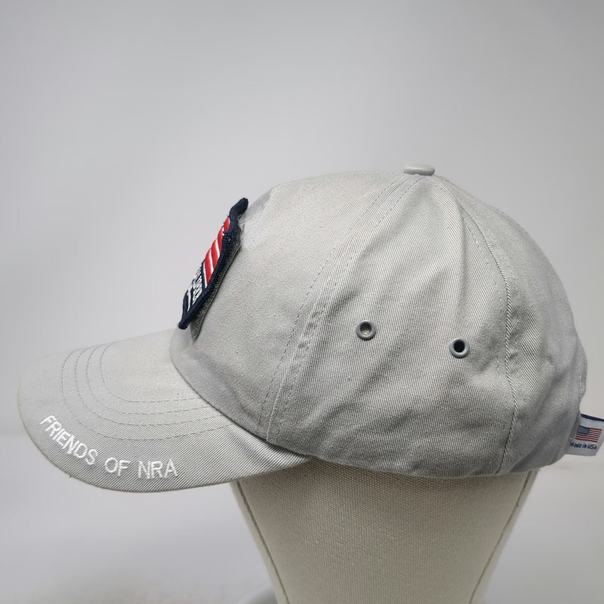 Americap Baseball Cap Gray One Size NRA High Caliber Club Patch Made in USA hat