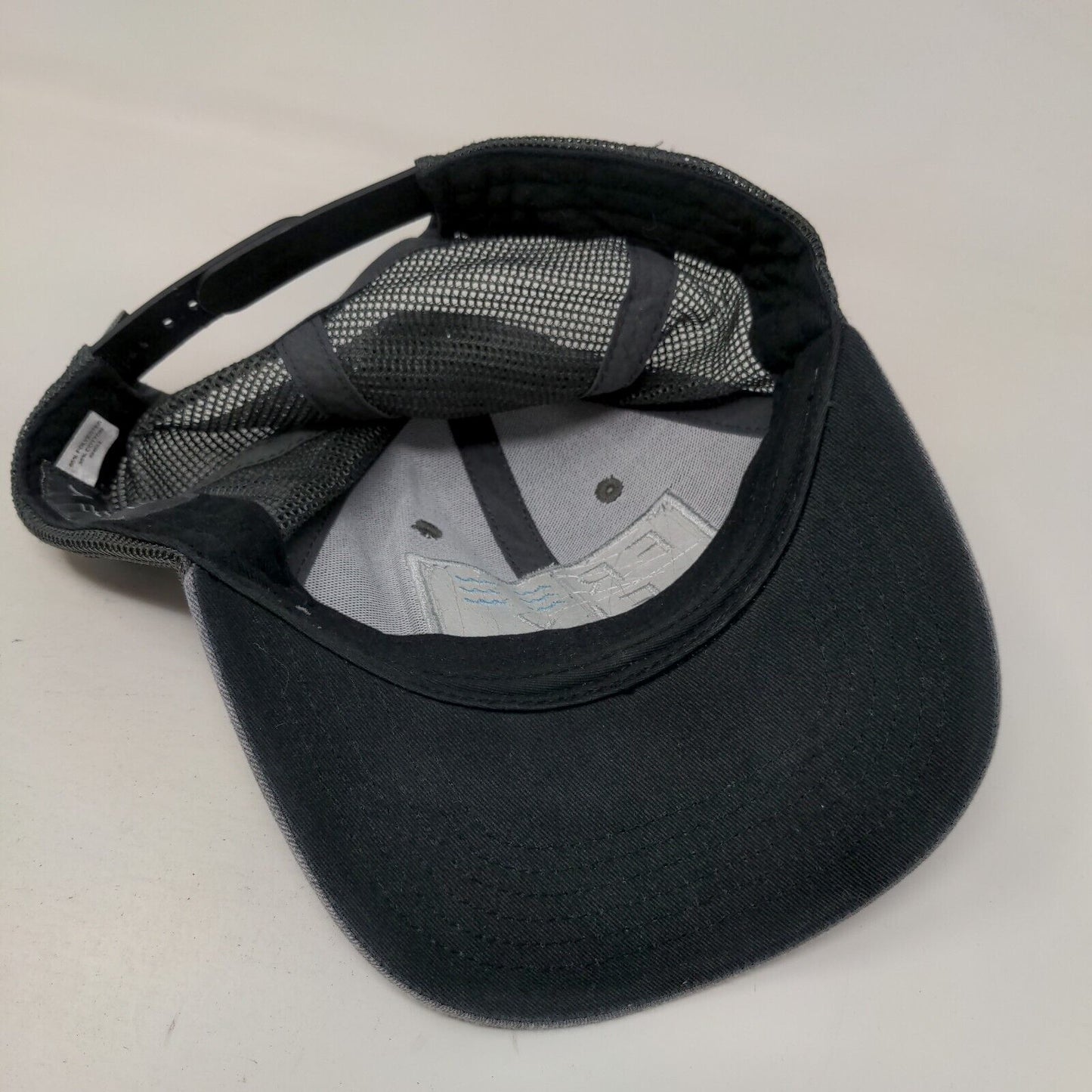 Free Fly Snapback Mesh Back Trucker Hat Gray One Size Embroidered