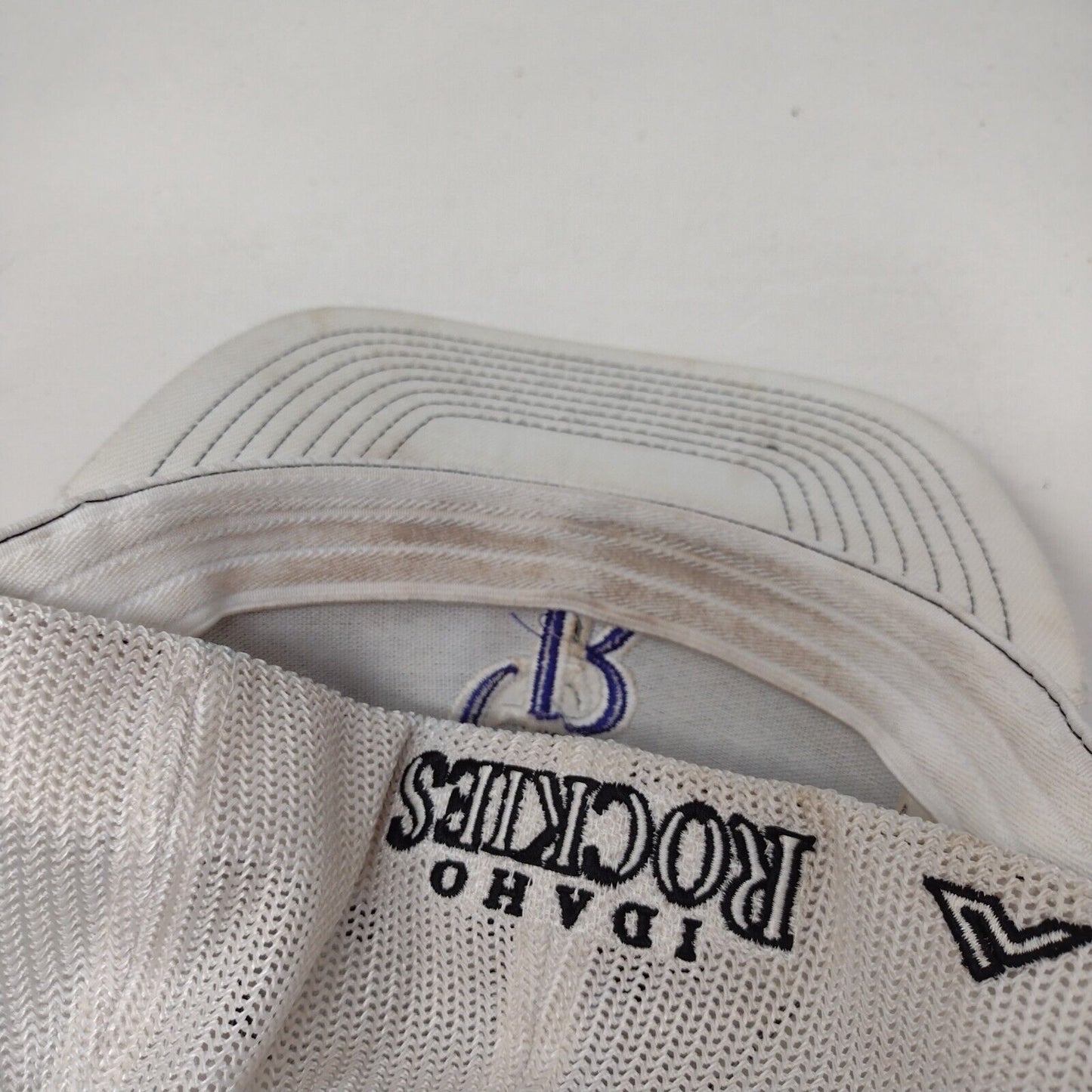 Idaho Rockies Fitted Mesh Back Trucker Hat Black SM-MED Embroidered