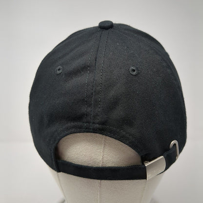 Unbranded Slideback Hat Black One Size Adjustable Vented Holes 6 Panel Blank