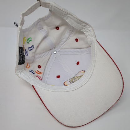 Jelly Belly Slideback Hat White One Size Adjustable 6 Panel Town Talk