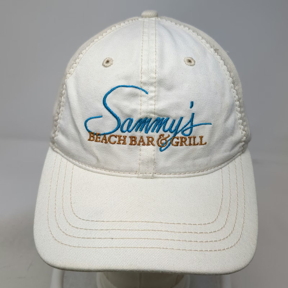 H3 Sportgear Baseball Cap White OSFM Sammy's Beach Bar & Grill Maui Hawaii Hat