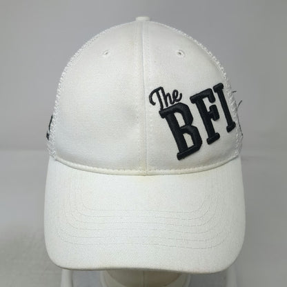 Cap America Trucker Hat White Black One Size BFI Bob Feist Invitational Roping