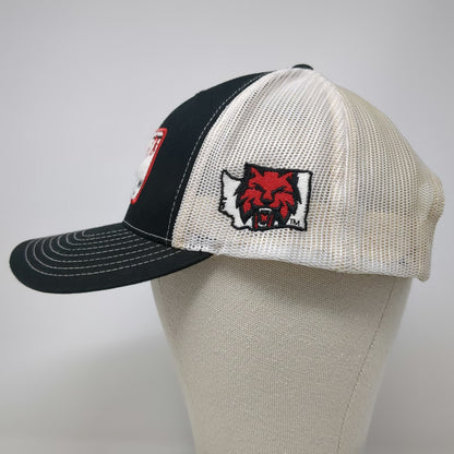 Richardson Trucker Hat Black One Size CWU Wildcats Ellensburg WA Patch Mesh