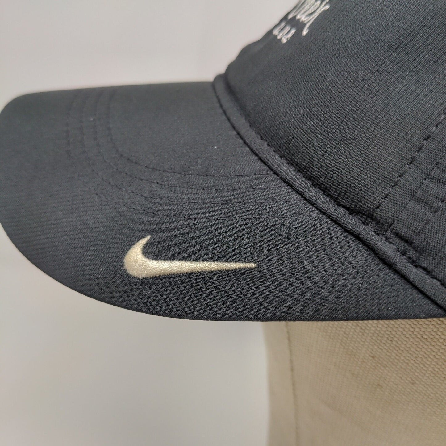 Nike Golf Men's Strapback Hat Black OSFM Embroidered Deer Creek Golf Club Logo