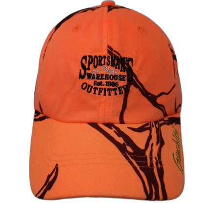Gamehide Sportsmans Warehouse Outfitter Orange Camo Hat Baseball Cap One Size