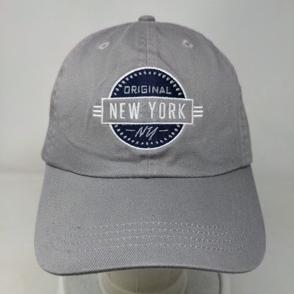 Original New York Slideback Hat Gray OSFA Embroidered 6 Panel Paramount