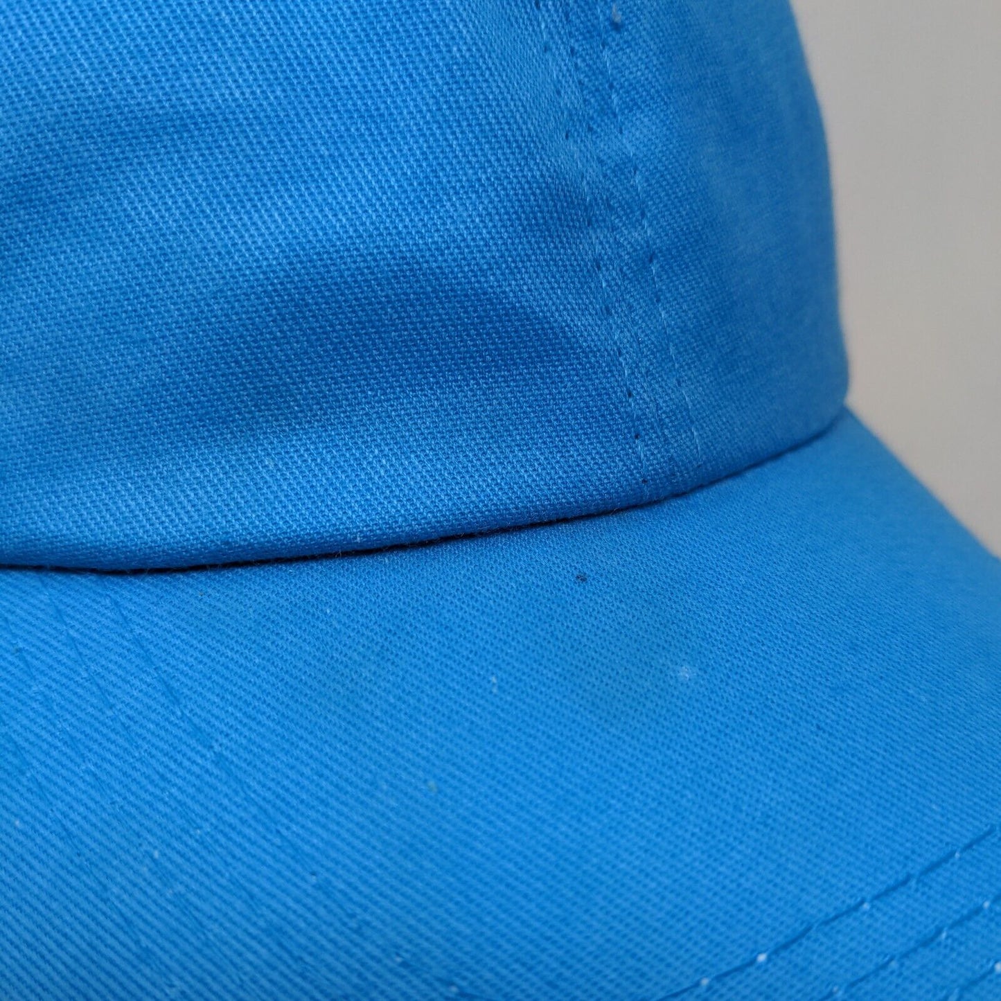 Unbranded Strapback Hat Blue OSFA Adjustable Vented Holes 6 Panel Blank