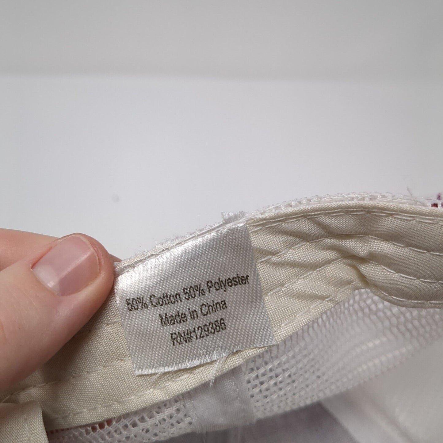 Unbranded Strapback Trucker Hat Red OS Adjustable Mesh Back Distressed Blank