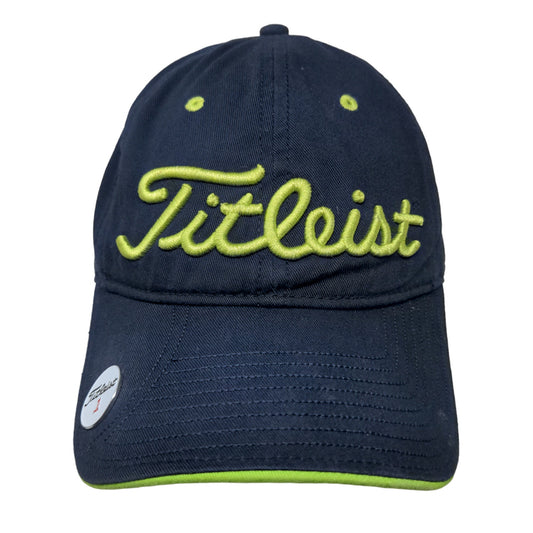 Titleist by New Era Men's Slideback Hat Blue Green Embroidered Big Logo Cotton