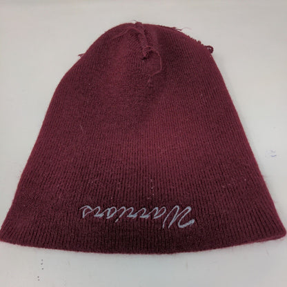 Unbranded Men's Knit Beanie Ski Cap Hat Red Embroidered D Warriors Logo