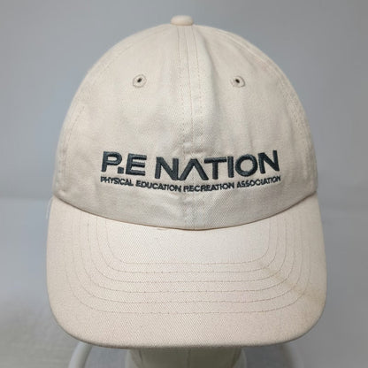 P.E Nation Baseball Cap Beige One Size Strapback Hat Adjustable Cotton Logo