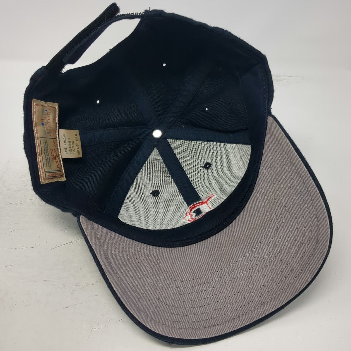 Boston Red Sox MLB Twins Enterprise Baseball Cap Blue One Size Gray Undervisor