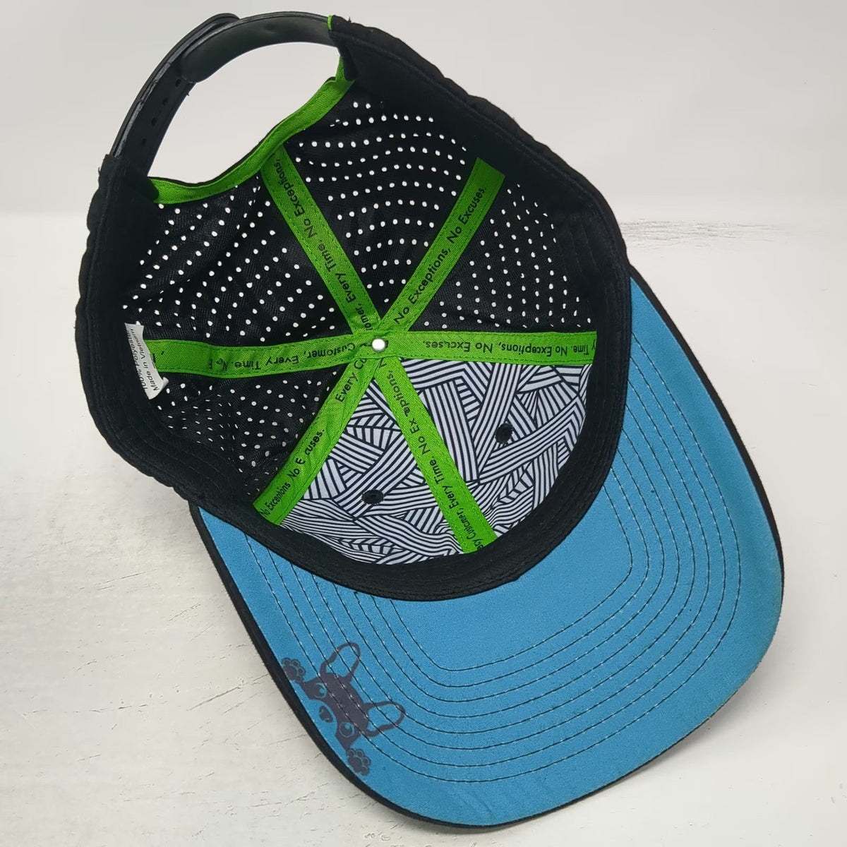 CMG Financial Mortgage Trucker Hat Black OSFM Perforated Snapback Blue Underbrim