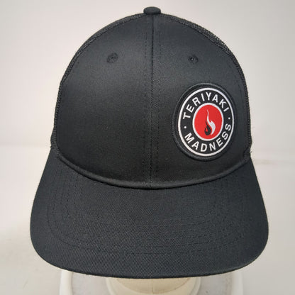 Trucker Hat Black One Size Teriyaki Madness Logo Patch Mesh Back Snapback