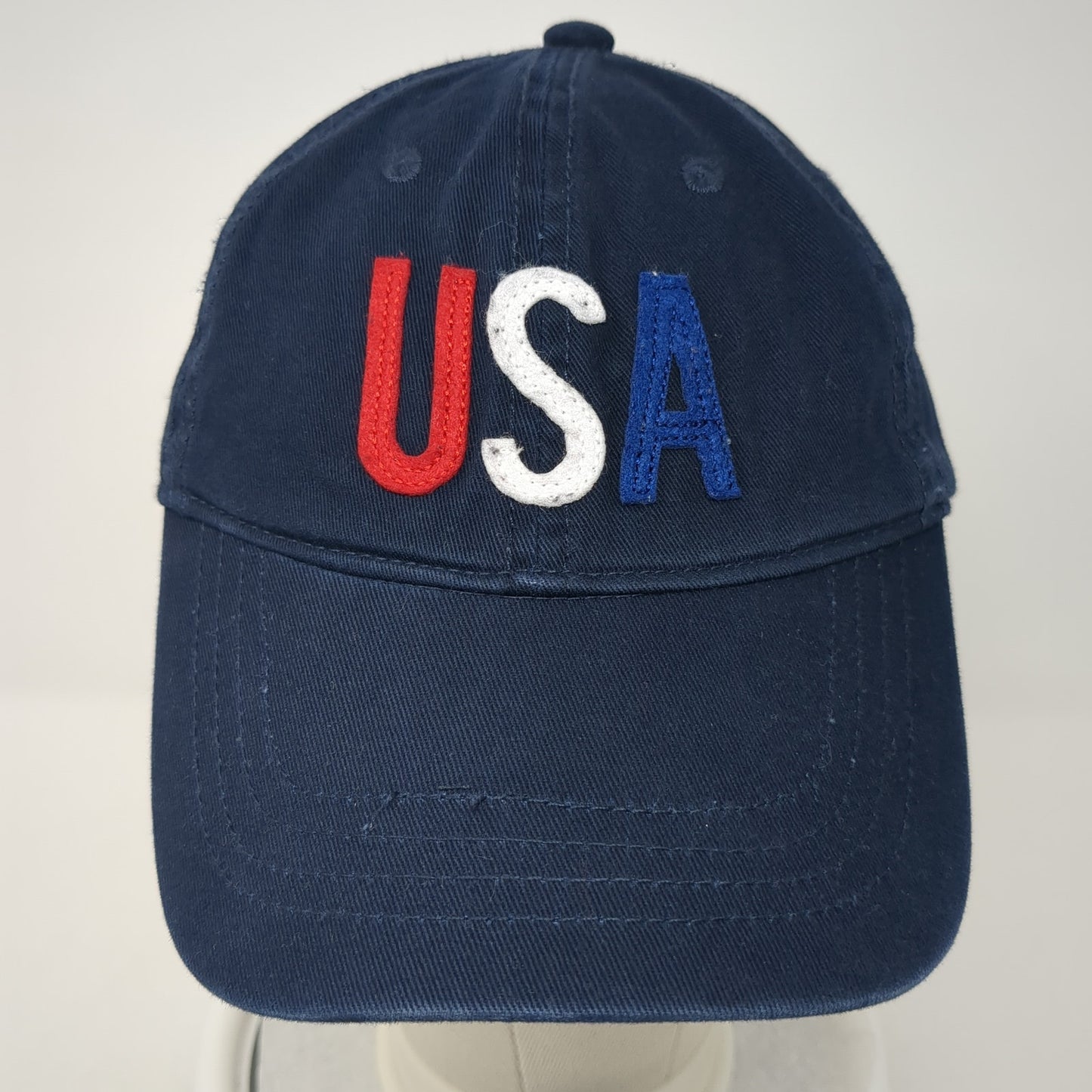 USA Slideback Hat Blue One Size Adjustable Embroidered Old Navy Outdoor