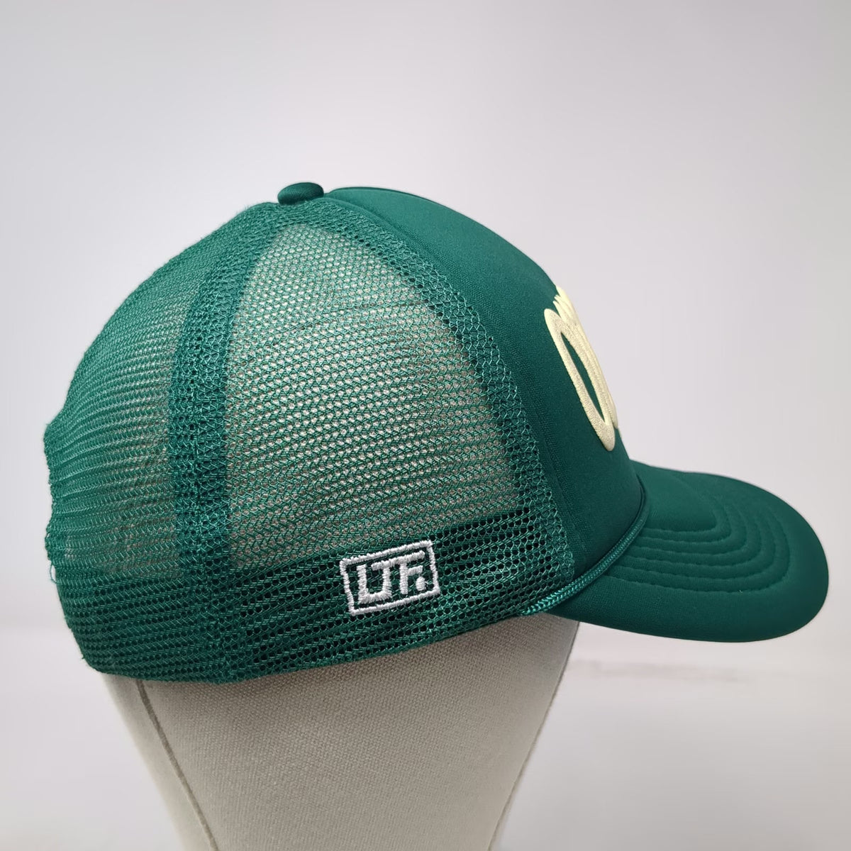 LTF Outlaw Mfg Co Trucker Hat Green One Size Mesh Snapback Rope
