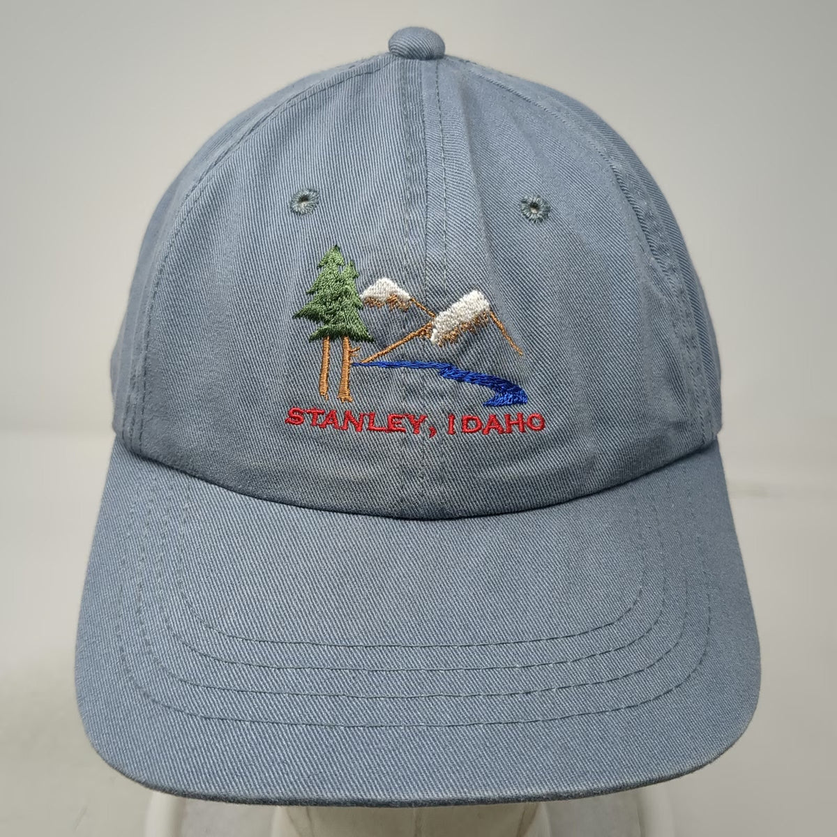 Outdoor Cap Baseball Cap Blue One Size Stanley Idaho Mountains Pine Tree Hat