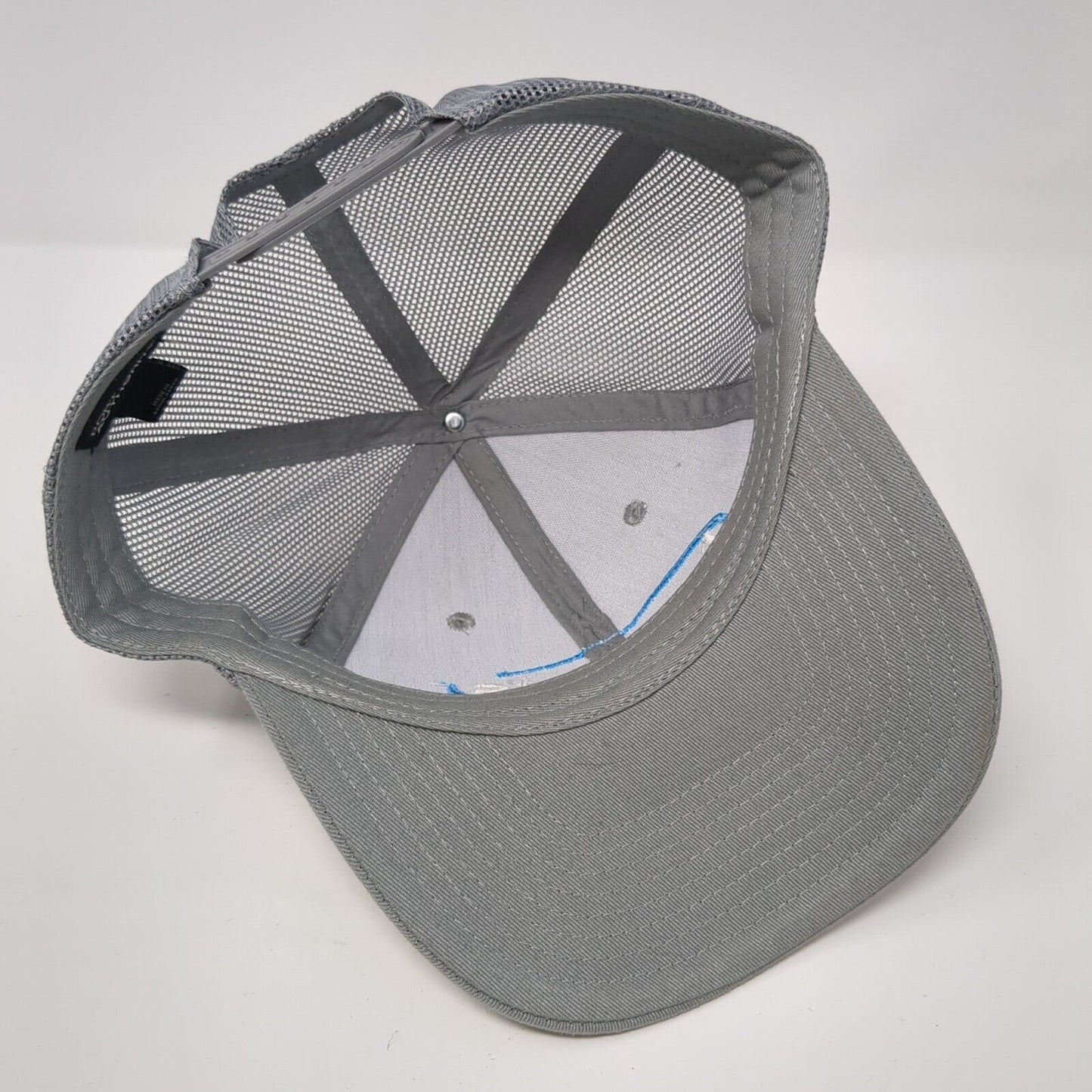 Lactalis Snapback Trucker Hat Gray One Size Adjustable Mesh Back Port Authority