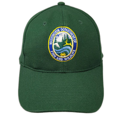 Otto Green Snapback Hat One Size Washington Fish and Wildlife Department Patch