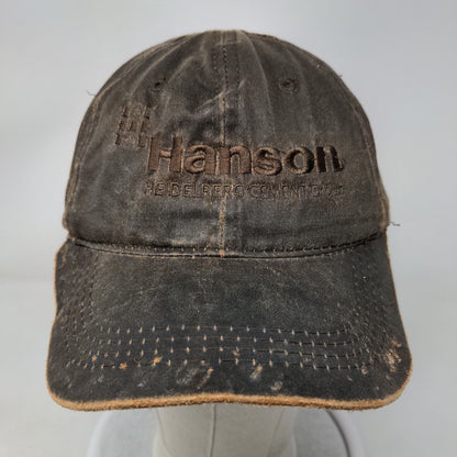 Hanson Heidelberg Cement Group Strapback Hat Brown OSFM Embroidered