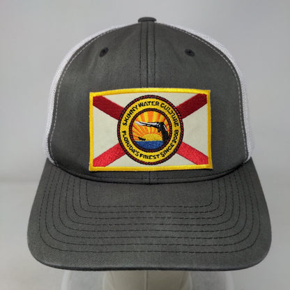 Skinny Water Culture Florida Snapback Mesh Back Trucker Hat Gray One Size