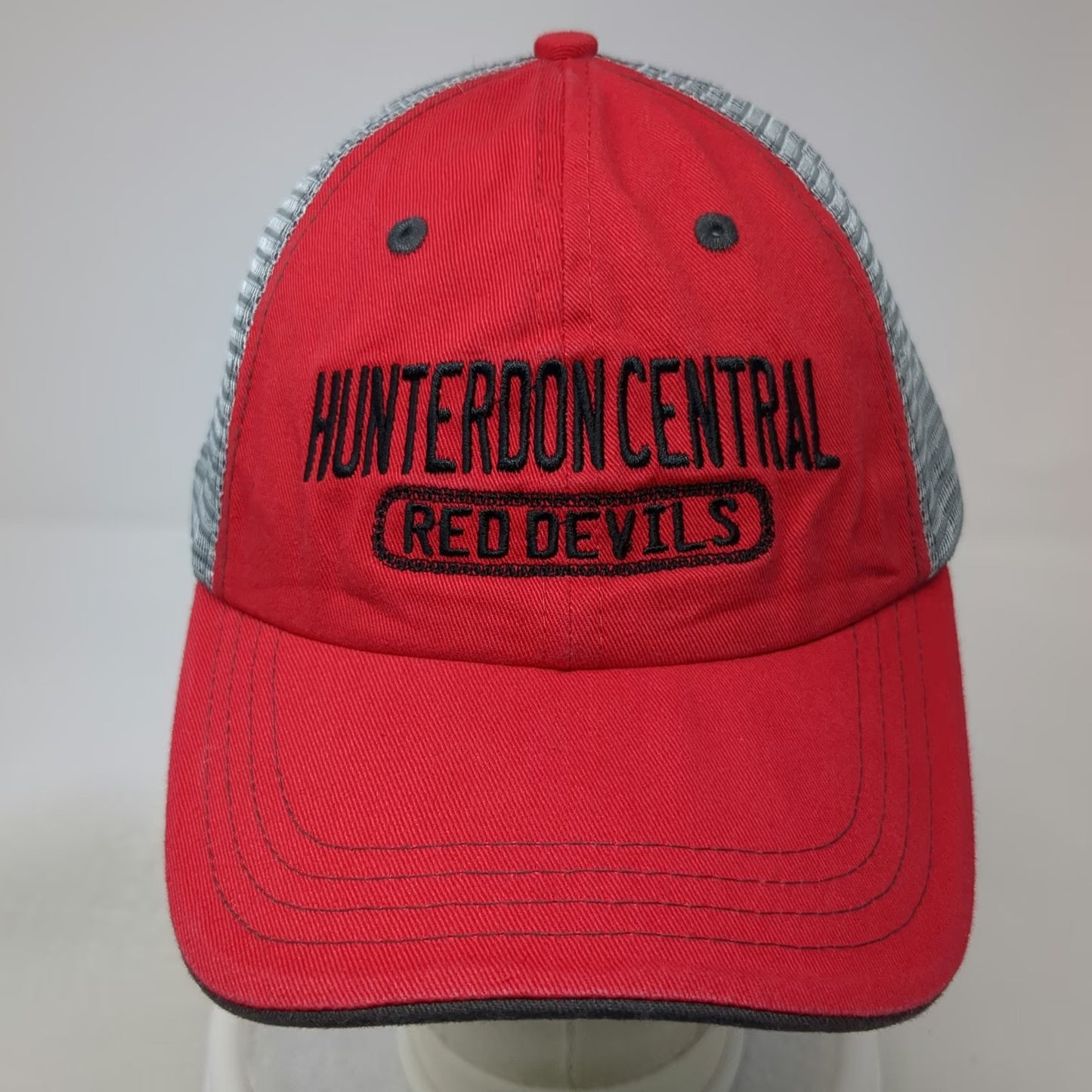 OhioPyle Hunterdon Central Red Devils Trucker Hat One Size Mesh Snapback Black