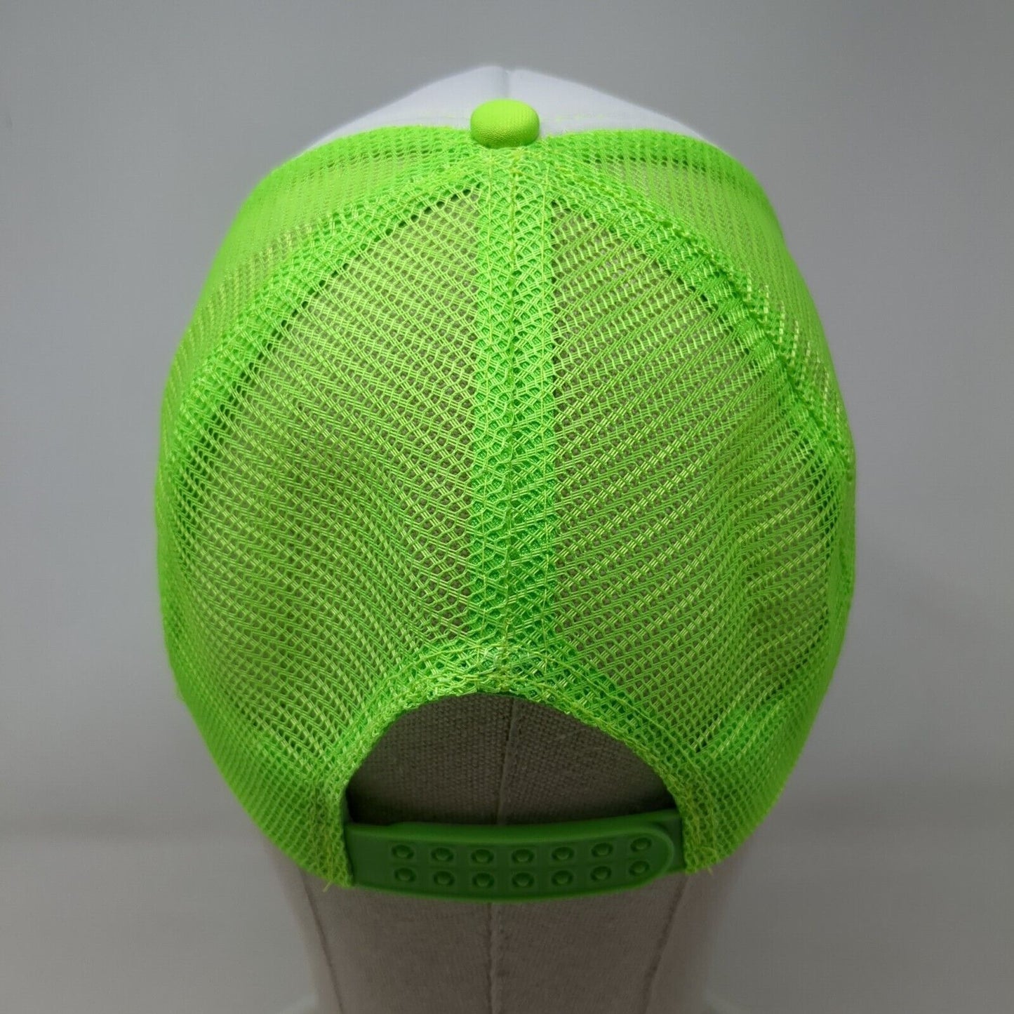 Rainbow Flower Patch Snapback Trucker Hat Green OSFA Adjustable Mesh Back