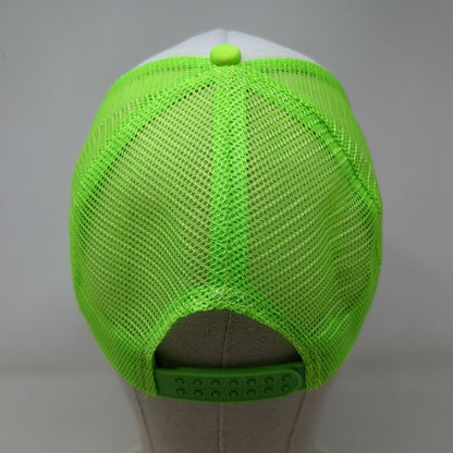 Rainbow Flower Patch Snapback Trucker Hat Green OSFA Adjustable Mesh Back