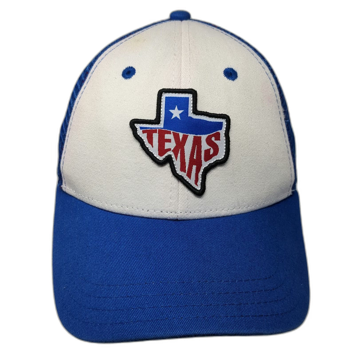 Tyler's Trucker Hat Blue One Size Texas State Patch Mesh Back Snapback White Red