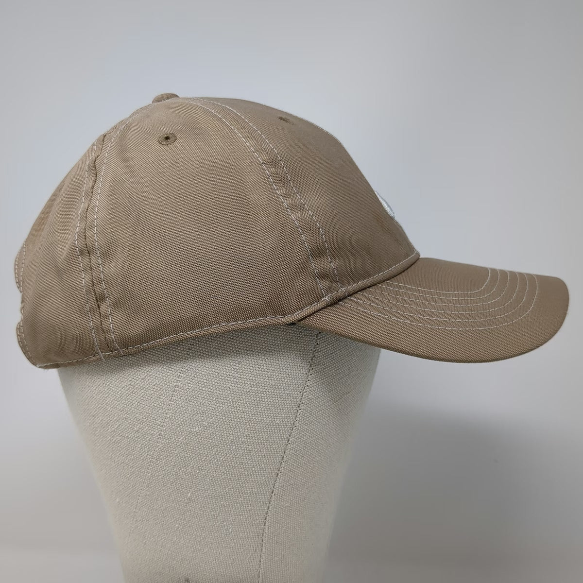 Nike Baseball Cap Brown One Size Contrast Stitch White Swoosh Golf Strapback Hat