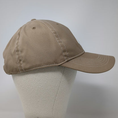 Nike Baseball Cap Brown One Size Contrast Stitch White Swoosh Golf Strapback Hat