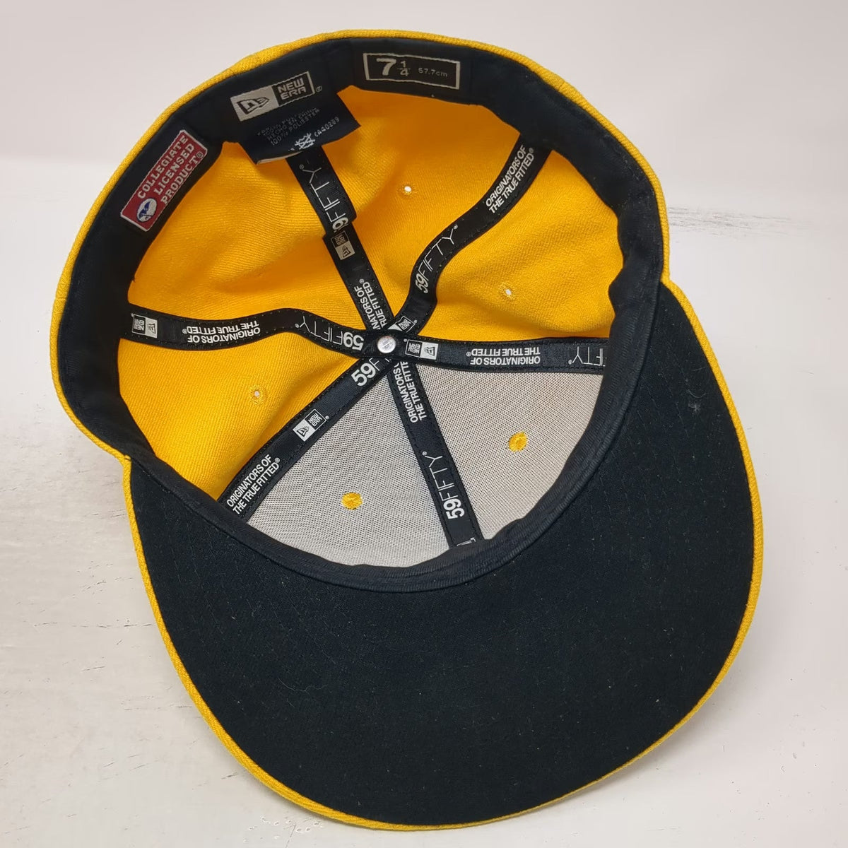 Arizona State Sun Devils NCAA New Era Yellow Hat 7 1/4 59FIFTY Fitted Flat Brim