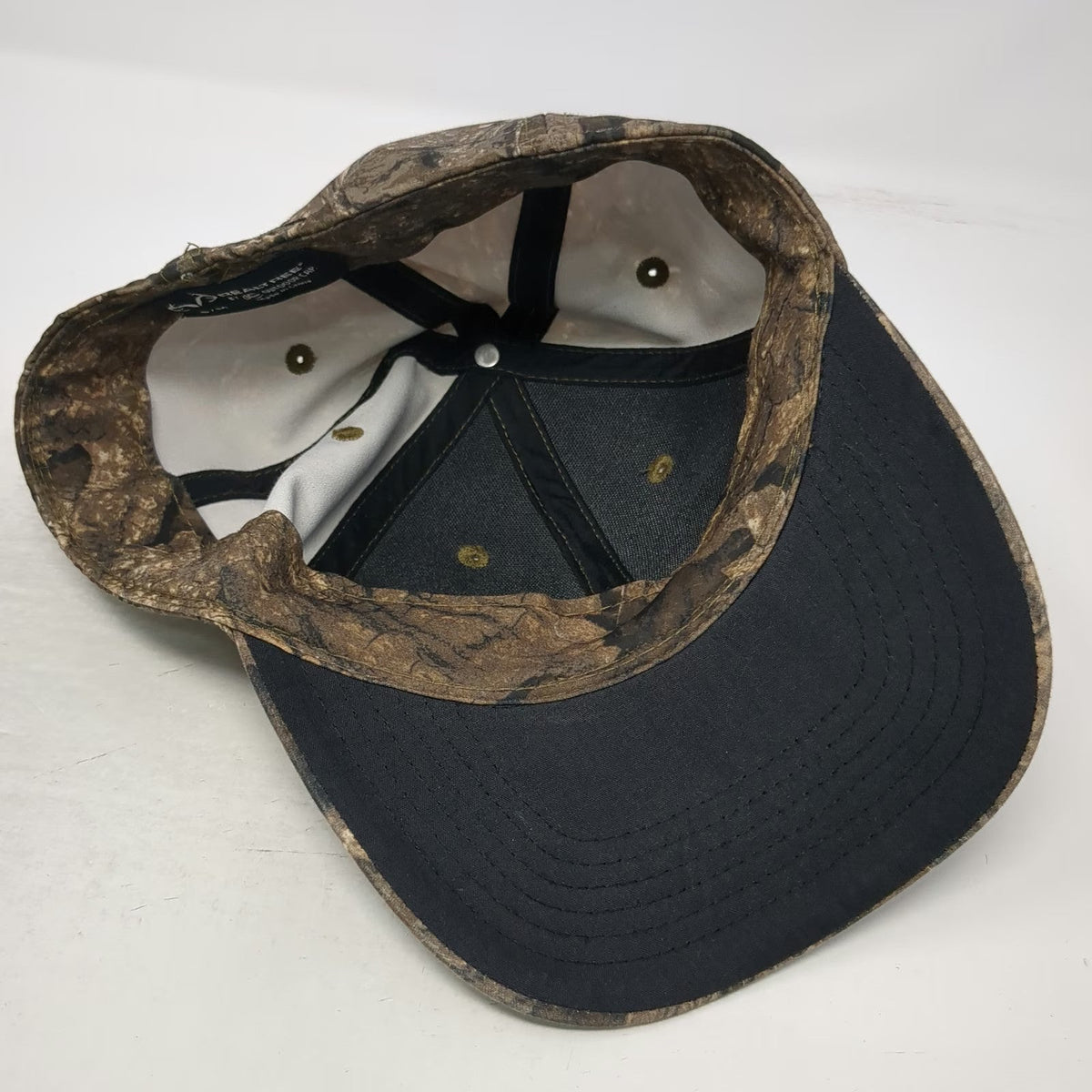 Realtree Timber Camouflage Baseball Cap Brown M Embroidered Logo Outdoor Hat