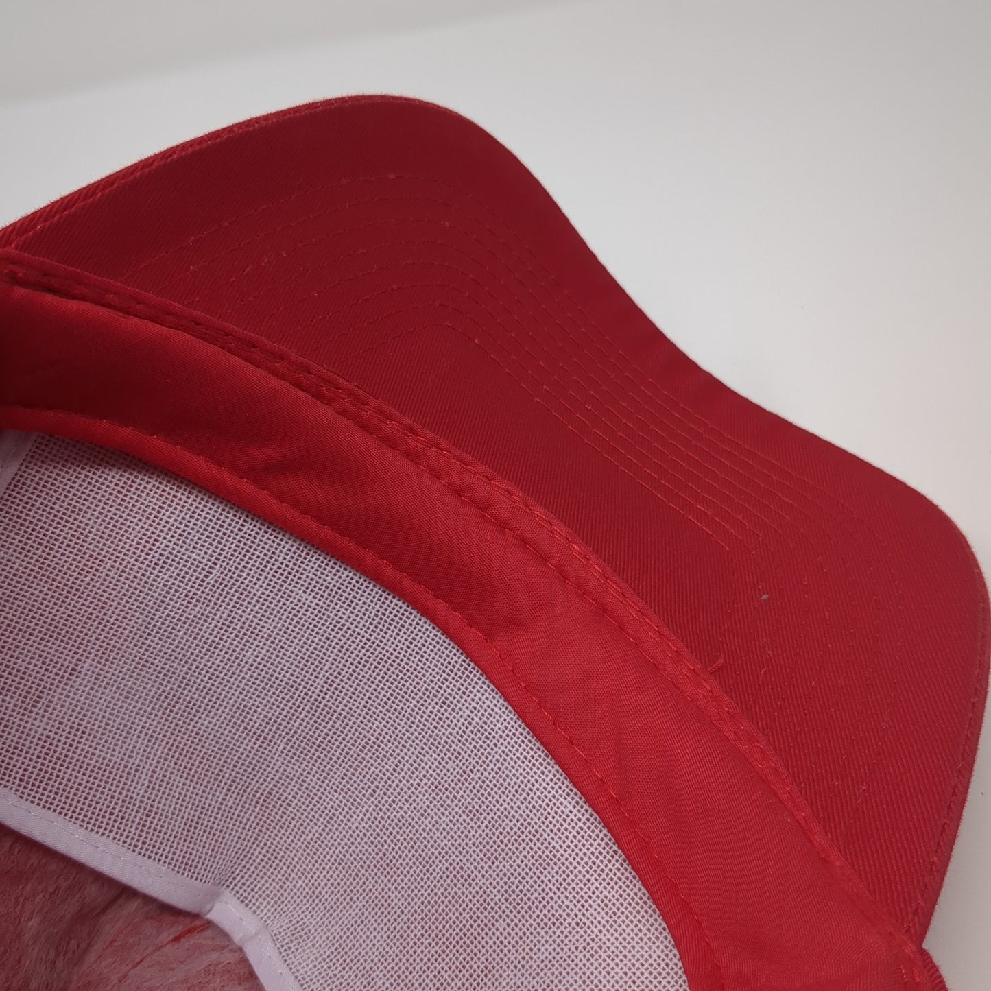 Red Hat Lady's Man Snapback Hat Red One Size Solid Vent Holes Otto