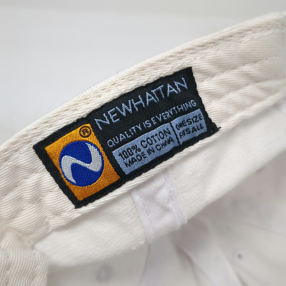Newhattan Baseball Cap White One Size Carnival Cruise Line 2018 Logo Strap Hat