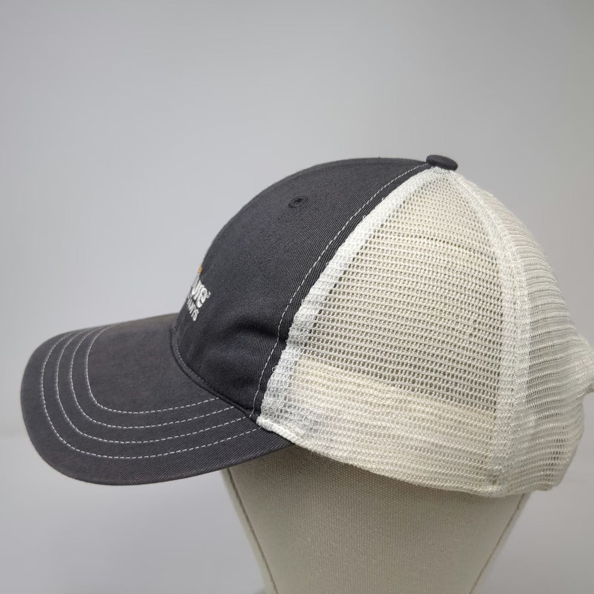 Richardson Trucker Hat Gray L Signature Consultants Mesh Snapback Curved Brim