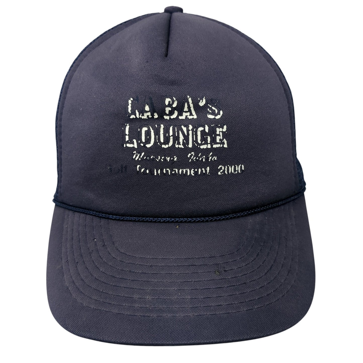 Caba's Lounge Snapback Trucker Hat Blue One Size Mesh Back Adjustable