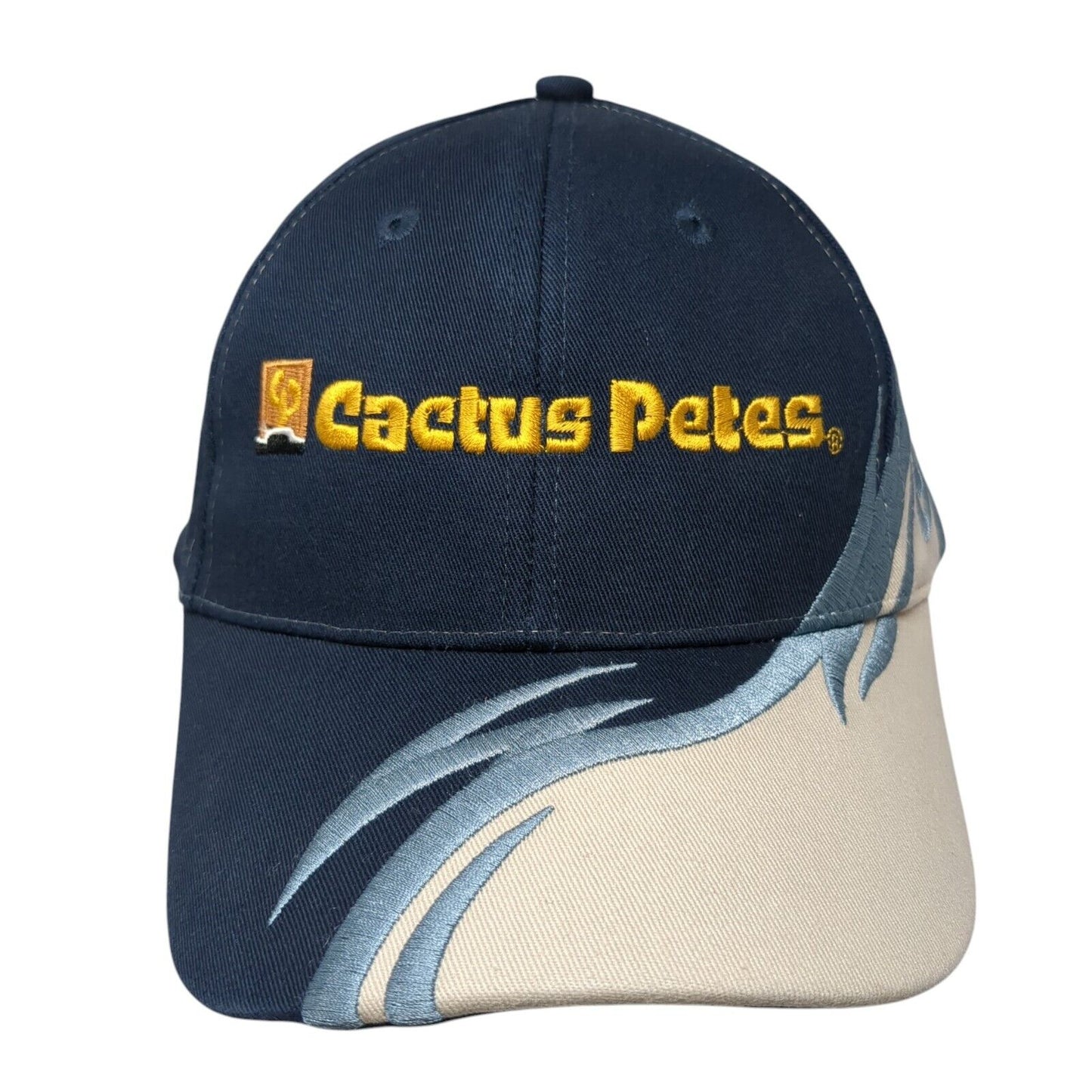 Cactus Petes Jackpot NV Slideback Hat Blue OS Adjustable Embroidered 6 Panel