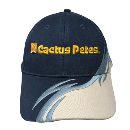 Cactus Petes Jackpot NV Slideback Hat Blue OS Adjustable Embroidered 6 Panel