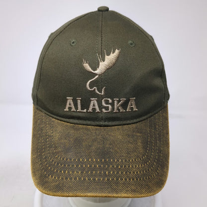 ACE USA Green Alaska Moose Embroidered Distressed Baseball Cap One Size Hat