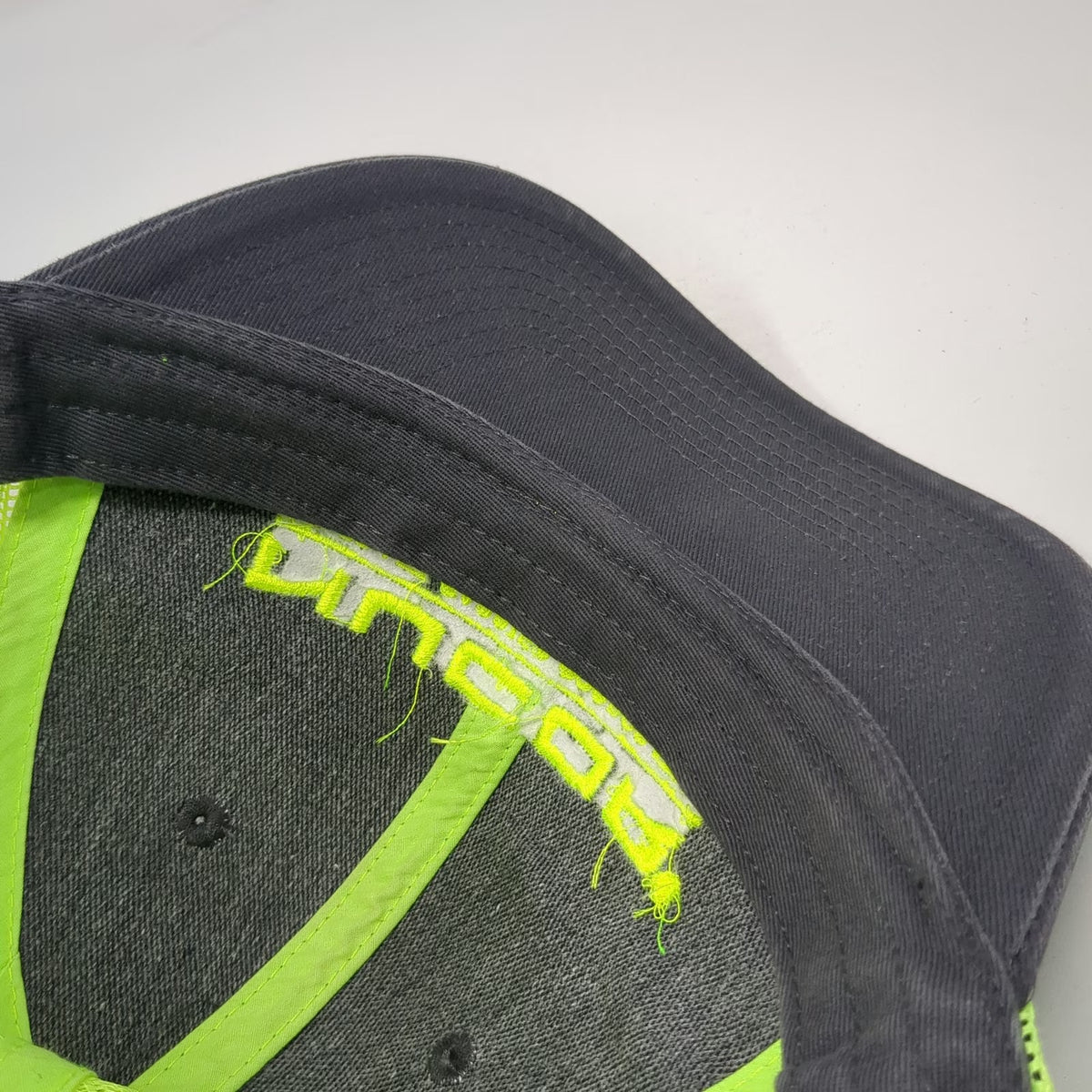Port Authority Nucor Vulcraft Trucker Hat Gray Yellow One Size Mesh Snapback