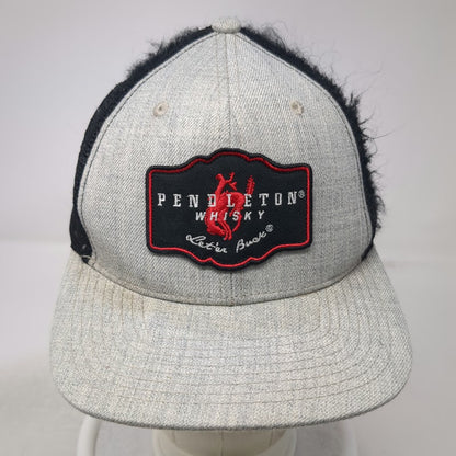 Pendleton Whisky Trucker Hat Gray One Size Let'er Buck Mesh Snapback Acme Logo