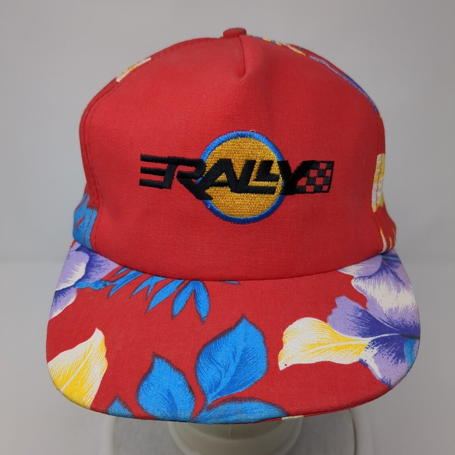 Rally Snapback Hat Multicolor OS Adjustable Embroidered Floral Print Cotton